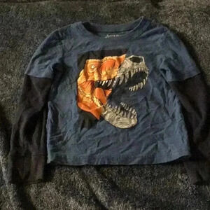 Boys size 5 LS jumping bean Dino T-shirt